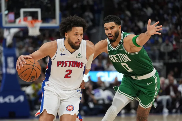 Pistons spoil Paul George's debut with Celtics